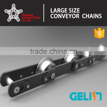 F flanged rollers type coal handling plant steel conveyor chain for apron feeder