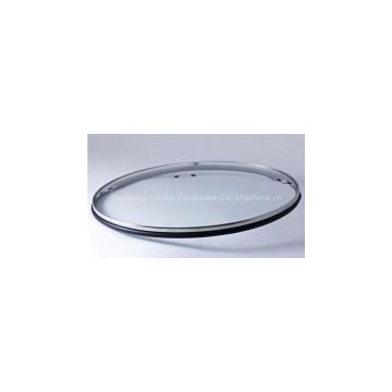 Tempered Glass Oval Lid with S.S&Silicone RingB