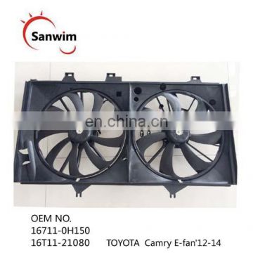 Dual Radiator and Condenser Cooling Fan Assembly For 2012-2014 To-yota Camry