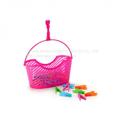Plastic basket with 24 pegs