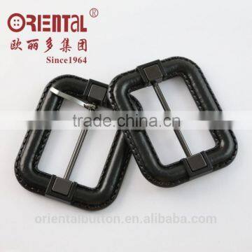 fashion black and gunmetal combined belt buckle