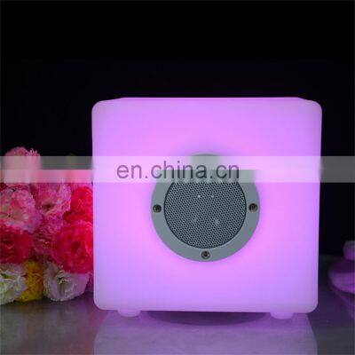 Professional  Multi-function rechargeable cordless Portable plastic music speaker led table lamp lighting