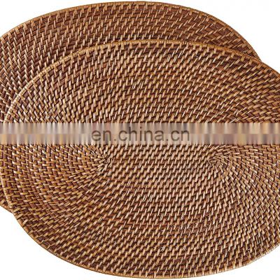 Hot Sale Rattan Placemat Table mat Wicker Oval wall decor basket wholesale Handwoven in Vietnam