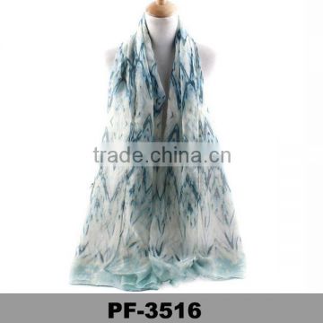 100% Voile Printed Cheap Twill Fashion Scarves