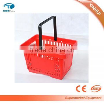 Single handle with different style plastic supermarket shopping basket