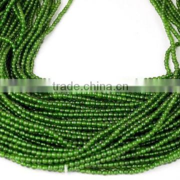 5 Strands Natural Taiwan Green Jade Smooth Balls Gemstone Rondelle Beads 2mm 15" Long