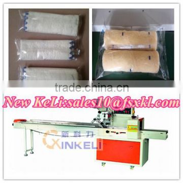 Sponge roll flow packaging machine