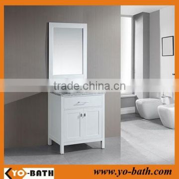 24 inch white lacquer bathroom vanity, white bathroom vanity with marble countertop