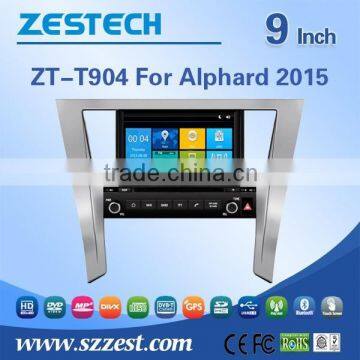 ZESTECH 9 inch 2 din car dvd gps forTOYOTA ALPHARD 2015 with GPS NAVIGATION+FULL MULTIMEDIA SYSTEM car accessories