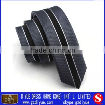 Fashion Special Black Stripe Skinny Cravate Necktie polyester Ties