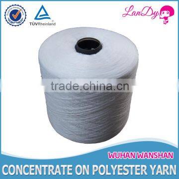 Manufacturer directly wholesale 50/2 semi dull 100% polyester yarn in plastic or paper cone for knitting and weaving