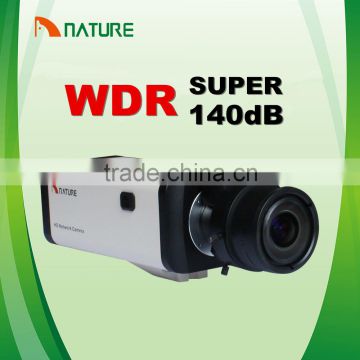 FULL HD 1080P 2.0 Megapixel CCTV Network IP Box Camera with Super WDR 140dB and TF Card
