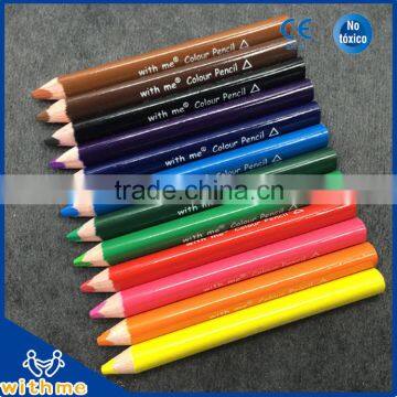 12pc 3.5 inch High quality mini promotion triangular color pencil