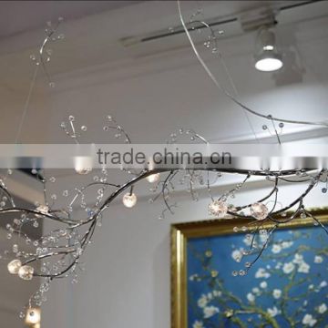 RORO enamel and pewter crystal glass Modern glass droplight pendant lamp for hot selling home decoration craft and gift