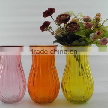 GV42 colored wholesale glass flower vase