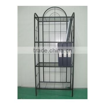 Iron wire open 4 tier steel file cabinet with shelf PF-E648
