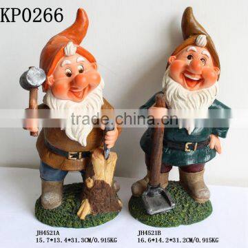 resin staues, Hard working handmade dwarf Statue garden decoration,gnome statue