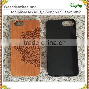 2016 Newest Design Phone Case Wood for iPhone, engraved Wood Phone Case, Ultra Slim for iPhone 6 Blank Phone Case Wood