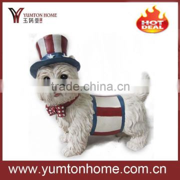 Hot sale Resin lovely solider dog figurine