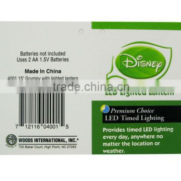 LED lighted lantern paper hang tag