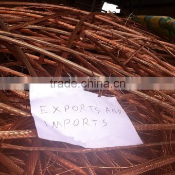 copper wire scrap 99.9% 2016 Hot on sale