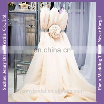 C396A luxury unique chiffon chair cover home dress design dining chair skirt