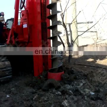 China supply hydraulic auger drilling rig / pile driving machine / screw pile drive