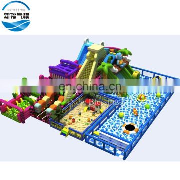 Colorful large amusement center inflatable kids indoor soft playground equipment for sale
