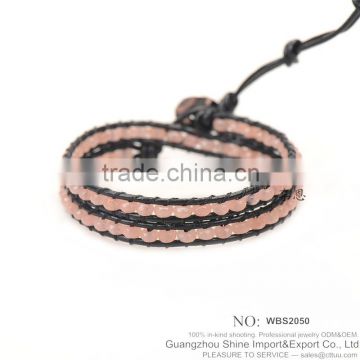 WBS2050 Hot new handmade beaded wrap bracelet Custom leather bracelets