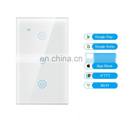 US/Australia standard Tuya remote control 3 gang smart WiFi touch swich general relay model,Support voice control