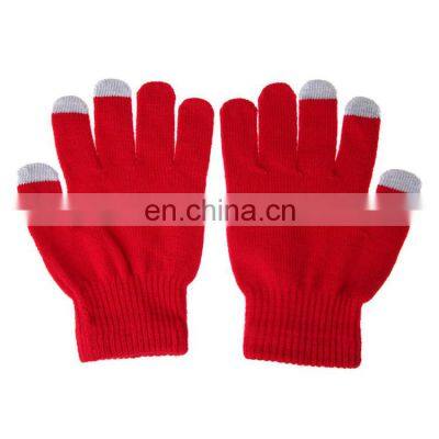 Thermal Texting Gloves Custom Logo Warm Touch Screen Gloves Elastic Knit Winter Touchscreen Gloves For Cell Phone Smartphone