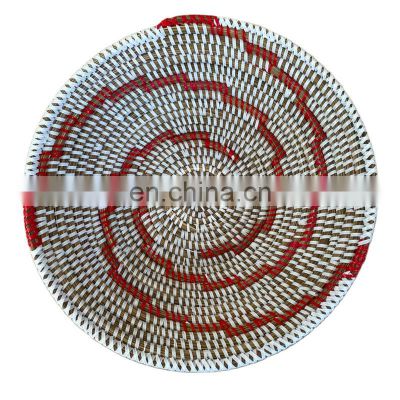 Straw Handcrafted Wall Decor Seagrass Wall Decoration Natural Weave Art Decor Placemat Wholesale