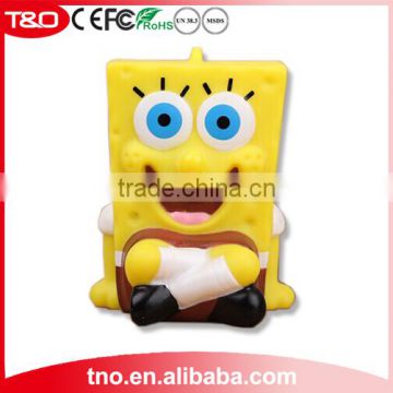 Cartoon Spongebob 2600mAh mobile power bank charger 18650 battery