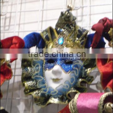 Custom hanging ornament PVC mini venice mask / promotional dacron mini mask
