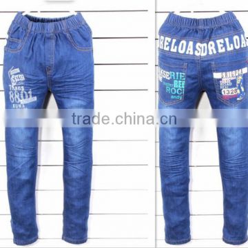 Latest Figure And Letter Style Kids Denim Trousers