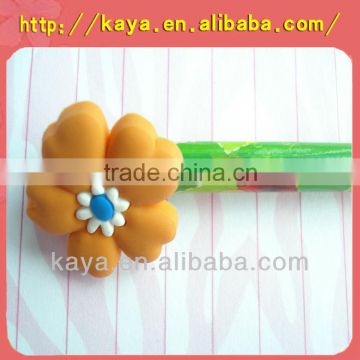 Stylish and bright-colored plastic pvc pencil topper