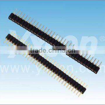 Dongguan Yxcon 1.778mm pitch single layer single row straight Round header connector