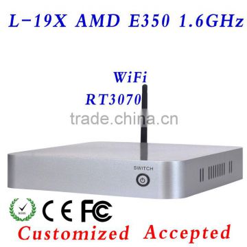 XCY L-19X E350-H42 2GB RAM 128GB SSD Dual Core 1.6GHz Ultra Thin Mini PC (1*HDMI+1*VGA) AMD DDR3 Mini-ITX desktop motherboard