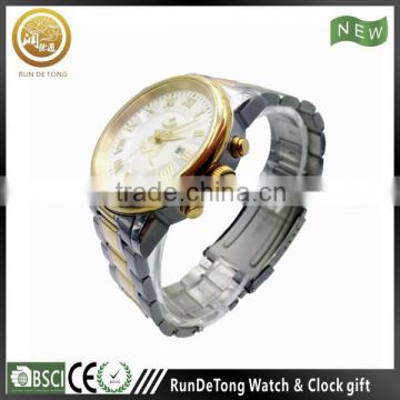 Men solid metal band 316L stainless steel watch