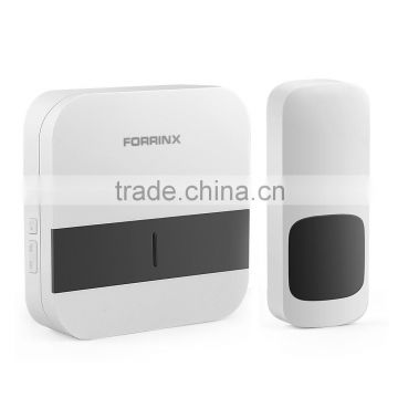 Forrinx Wireless Doorbell Kit with 52 Chimes,4 Volume Levels with LED Indicator-Over 1000 Ft Range