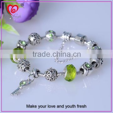 Personalized sterling silver diy name bracelet name bracelet decorated silver name bracelet