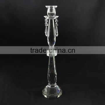 Factory directly sale one arm simple design crystal candelabra candle holder centerpieces wholesale wedding                        
                                                Quality Choice