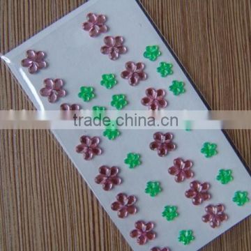 DIY custom flower mobile phone crystal sticker,3d DIY crystal sticker