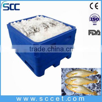 1000L large volume Rotomould Plastic Fish cold storage container