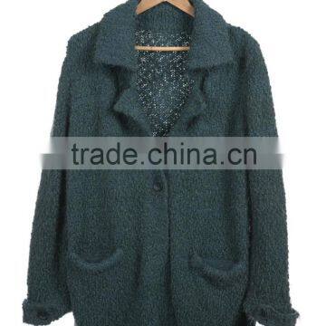 knitted jacket with pocket for ladies.