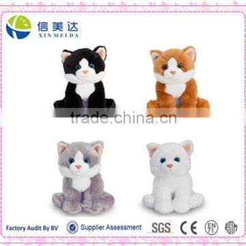 Toys For Baby Cat Kitten Plush Soft Toy White Black Ginger Grey 16cm