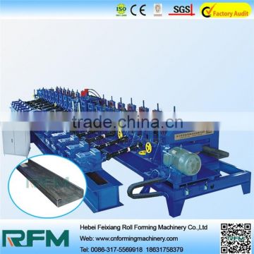 Purlin roll forming machine, interchangable purlin steel frame machine