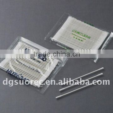 Cleanroom double-tip cotton swab with paper handle
