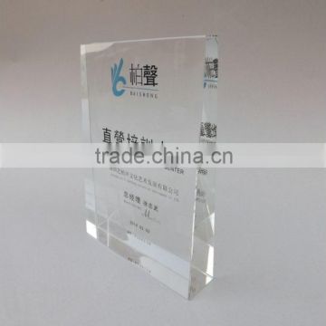 New product Christmas rectangle cube shape crystal paperweight