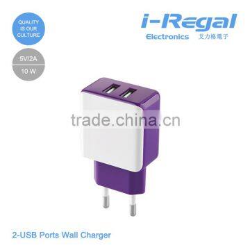 Exellent US wall charger, 5V 2.1A usb mobile travel wall home charger-5V/2.1A